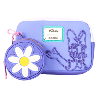 Daisy Duck 85th Anniversary Nylon Sling Crossbody Bag with Coin Bag, Image 1