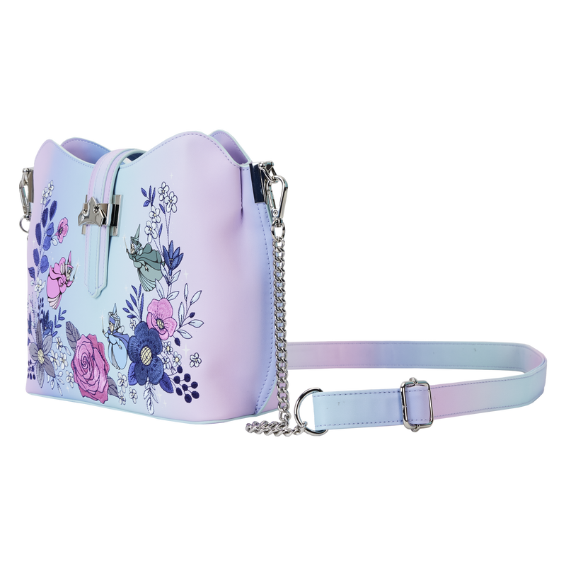 Sleeping Beauty 65th Anniversary Floral Ombre Crossbody Bag, , hi-res view 4