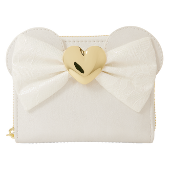 Minnie Mouse Iridescent Lace Wedding Zip Around Wallet, Image 1
