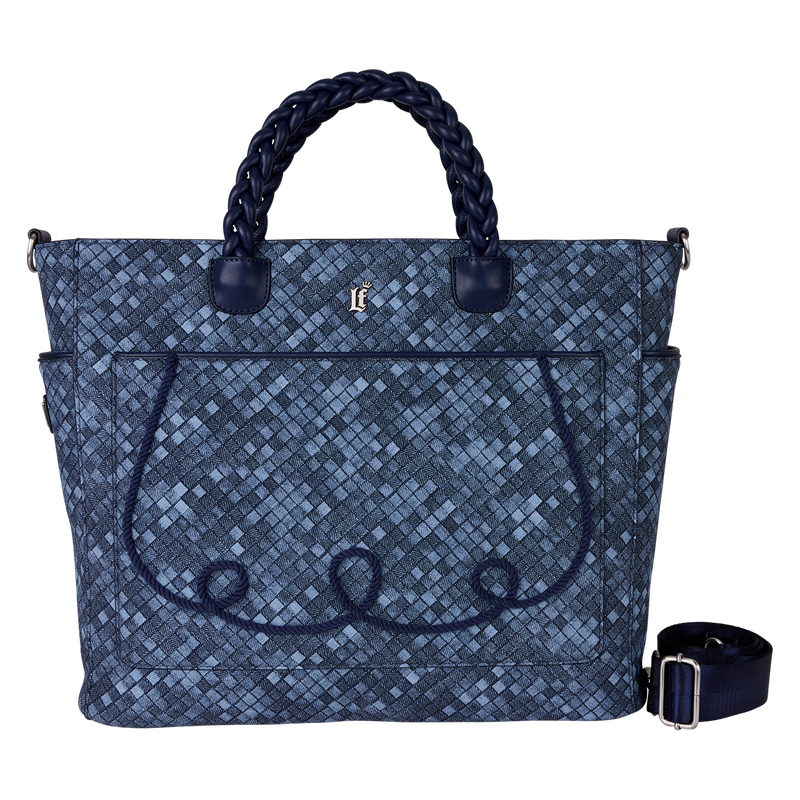 Loungefly Faux Denim Convertible Backpack & Tote Crossbody Bag, , hi-res view 1