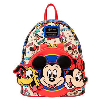 Mickey & Friends Classic All-Over Print Mini Backpack With Ear Headband, Image 2