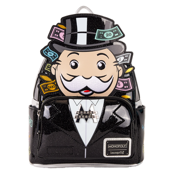 Monopoly 90th Anniversary Pennybags Glitter Cosplay Mini Backpack, Image 1