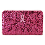 Breast Cancer Research Foundation Exclusive Pink Ribbon Sequin Zip Around Wallet, , hi-res view 1