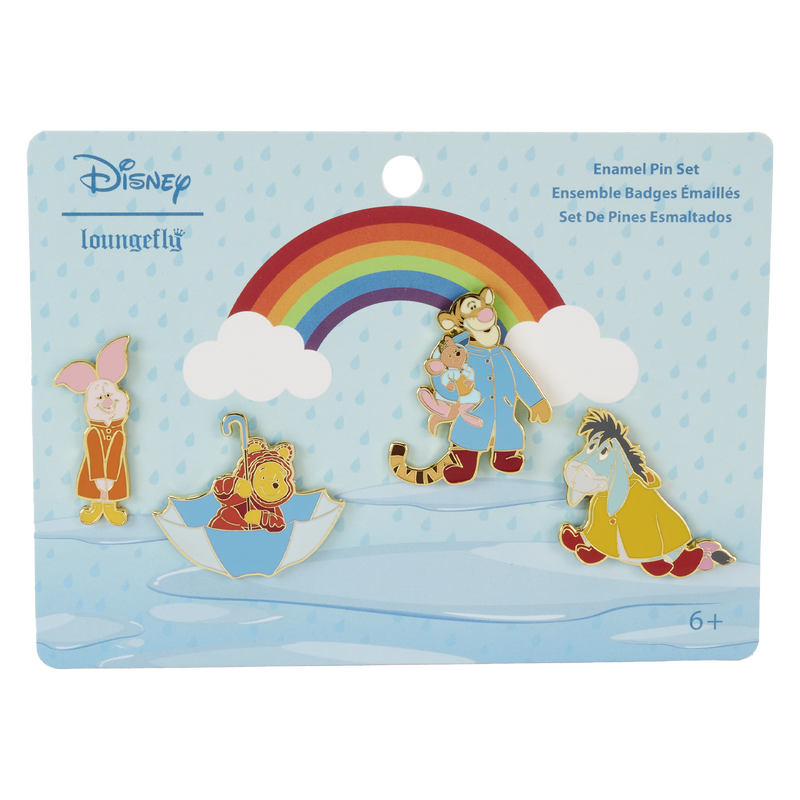 Winnie the Pooh & Friends Rainy Day 4pc Pin Set, , hi-res view 1