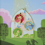 Sleeping Beauty Castle Three Good Fairies Stained Glass 3" Collector Box Sliding Pin, , hi-res view 5
