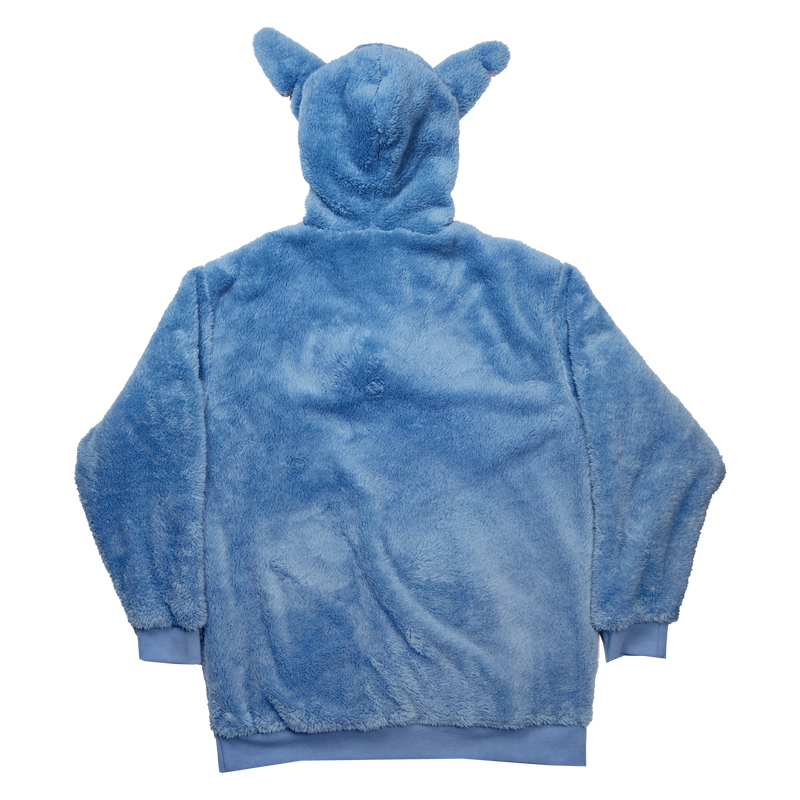 stitched teddy pullover