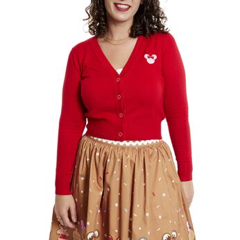 Stitch Shoppe Disney Gingerbread Friends Alexa Cropped Cardigan Sweater, Image 1
