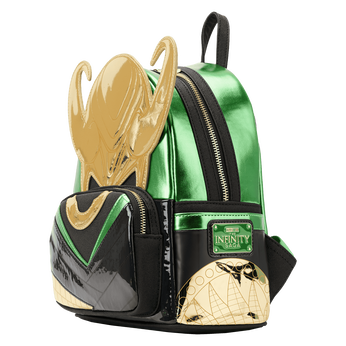 Marvel Metallic Loki Cosplay Mini Backpack, Image 2