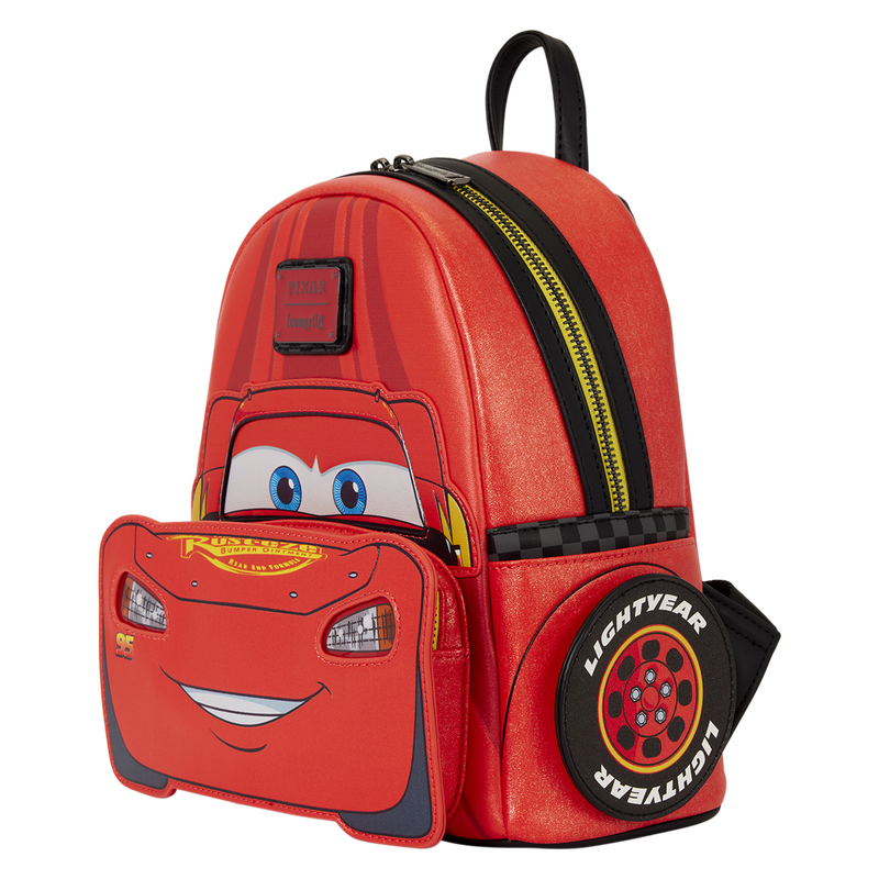 Cars 20th Anniversary Lightning McQueen Cosplay Light-Up Lenticular Mini Backpack, , hi-res view 4