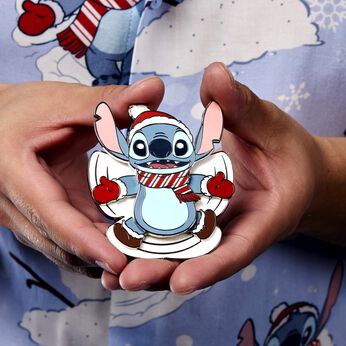 Stitch Holiday Snow Angel 3" Collector Box Pin, Image 2