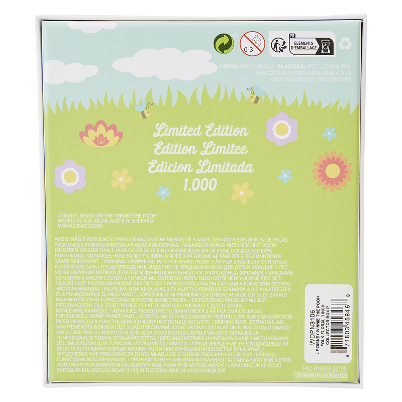 Winnie the Pooh Folk Floral 3" Collector Box Sliding Pin, , hi-res view 3