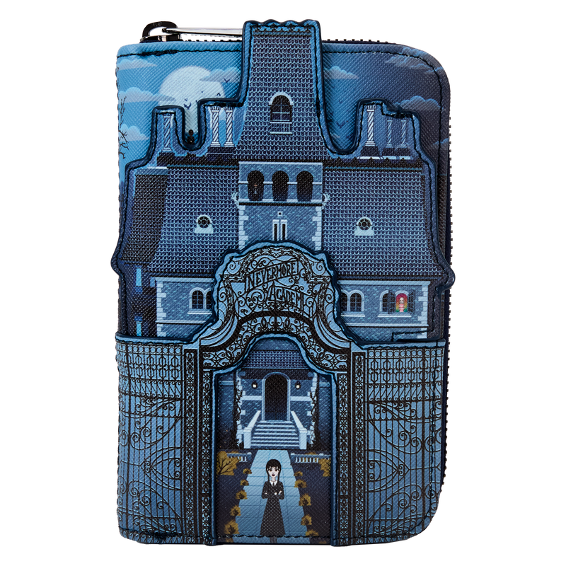 Wednesday Nevermore Academy Castle Zip Around Wallet, , hi-res view 1