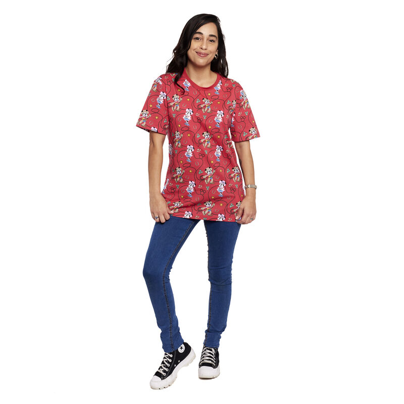 Western Mickey & Minnie Lasso All-Over Print Unisex Tee , , hi-res view 11
