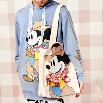 Western Mickey Mouse Canvas Tote Bag, Image 2