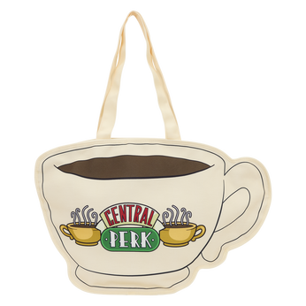Friends Central Perk Coffee Cup Oversized Canvas Tote Bag, Image 1