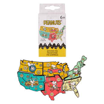 Peanuts Snoopy Road Trip Map Mystery Box Pin, Image 1