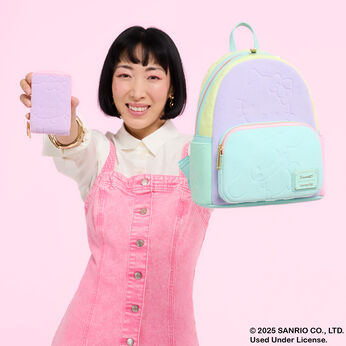 SDCC Limited Edition Hello Kitty & Friends Color Block Terry Cloth Mini Backpack, Image 2