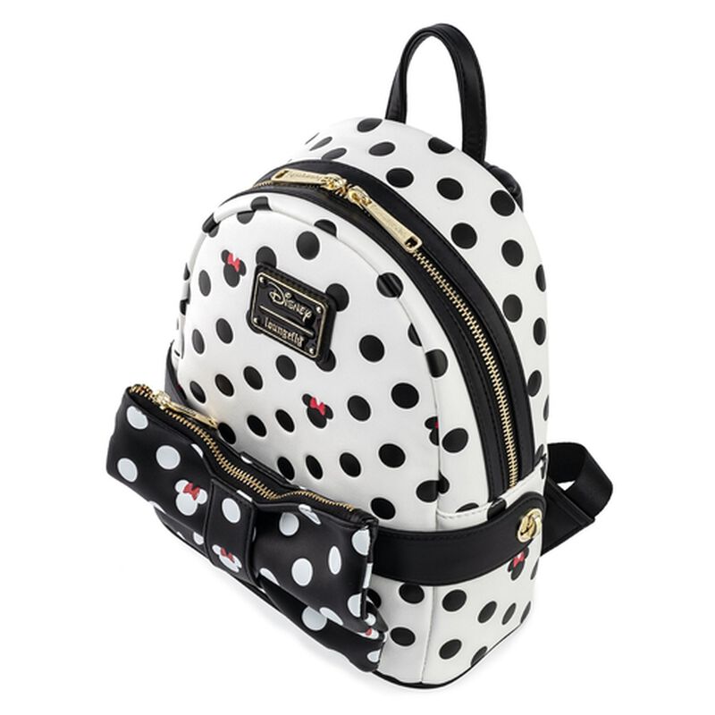 Disney Minnie Mouse Black & White Polka Dot Bow Mini Backpack with Fanny Pack, , hi-res view 8