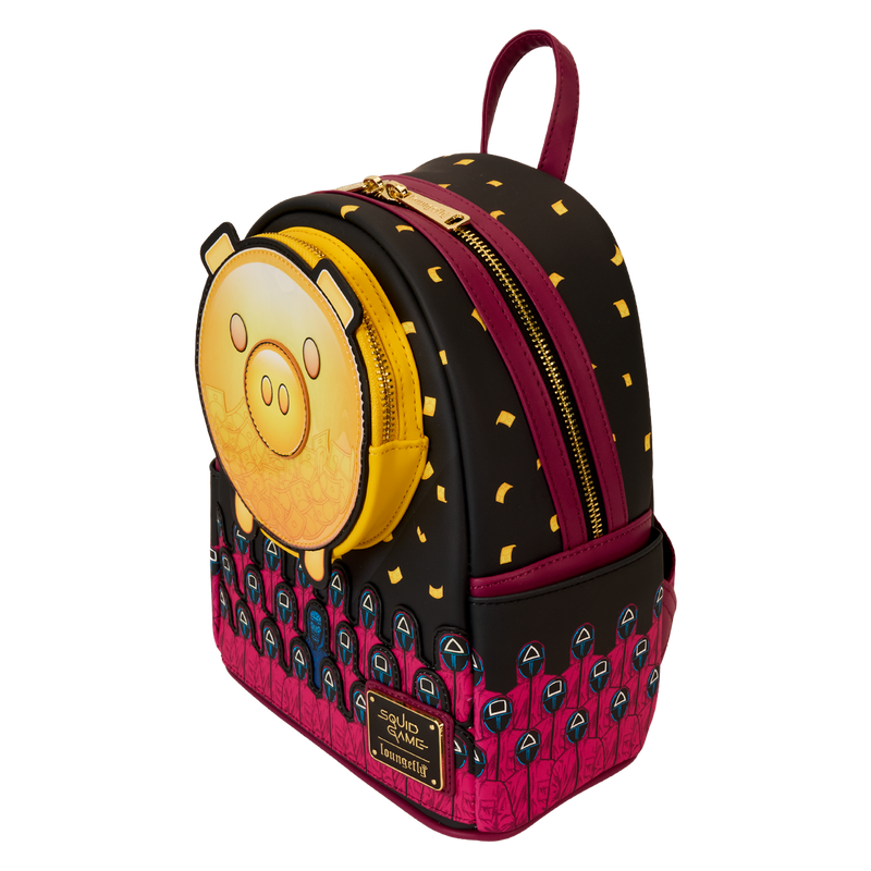 Squid Game Piggy Bank Masked Men Glow Mini Backpack, , hi-res view 6