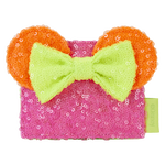 Minnie Mouse Exclusive Color Block Neon Sequin Card Holder, , hi-res view 1