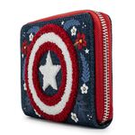 Marvel Captain America 80th Anniversary Floral Shield Zip Around Wallet, , hi-res image number 2
