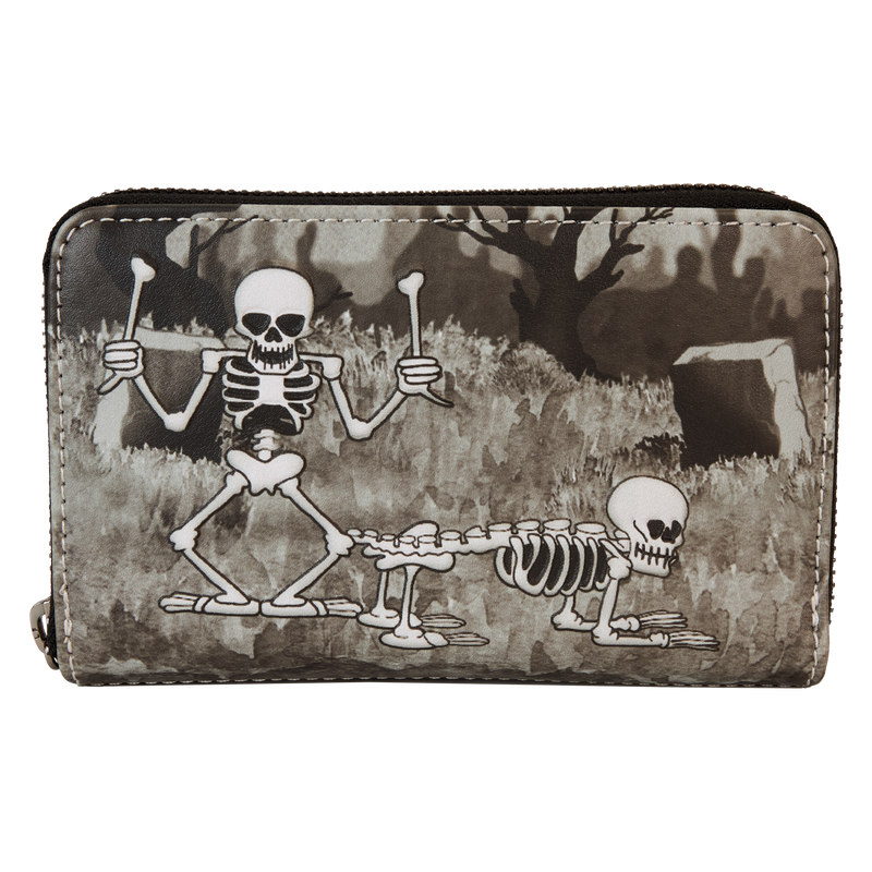 The Skeleton Dance 95th Anniversary Glow Zip Around Wallet, , hi-res view 1