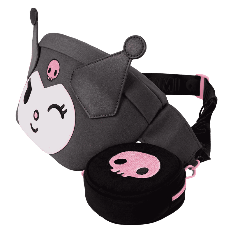 Sanrio Kuromi Cosplay Convertible Nylon Belt Bag with Coin Bag, , hi-res view 3
