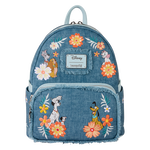 Disney Dogs & Cats Floral Faux Denim Fringe Mini Backpack, , hi-res view 1