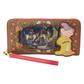 Snow White Lenticular Princess Series Zip Around Wristlet Wallet, Image 1