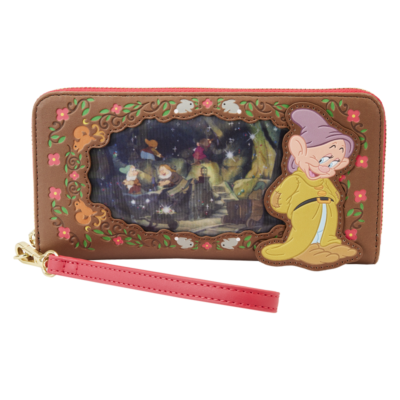 Snow White Lenticular Princess Series Zip Around Wristlet Wallet, , hi-res view 1