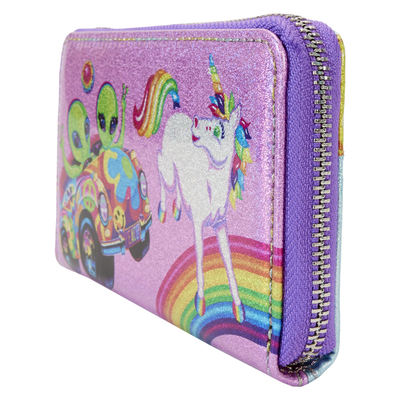  Loungefly Lisa Frank Iridescent Flap Wallet : Clothing, Shoes &  Jewelry