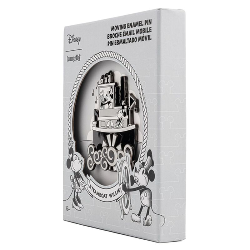 Disney Steamboat Willie Collector Box Moving Enamel Pin, , hi-res view 2
