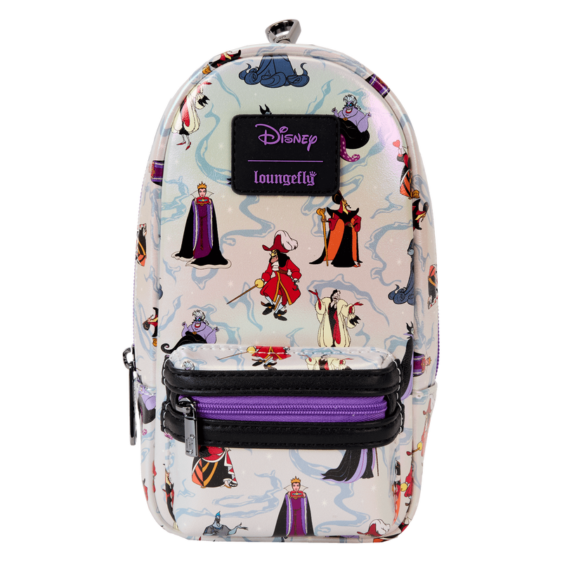 Disney Villains Iridescent All-Over Print Stationery Mini Backpack Pencil Case, , hi-res view 1