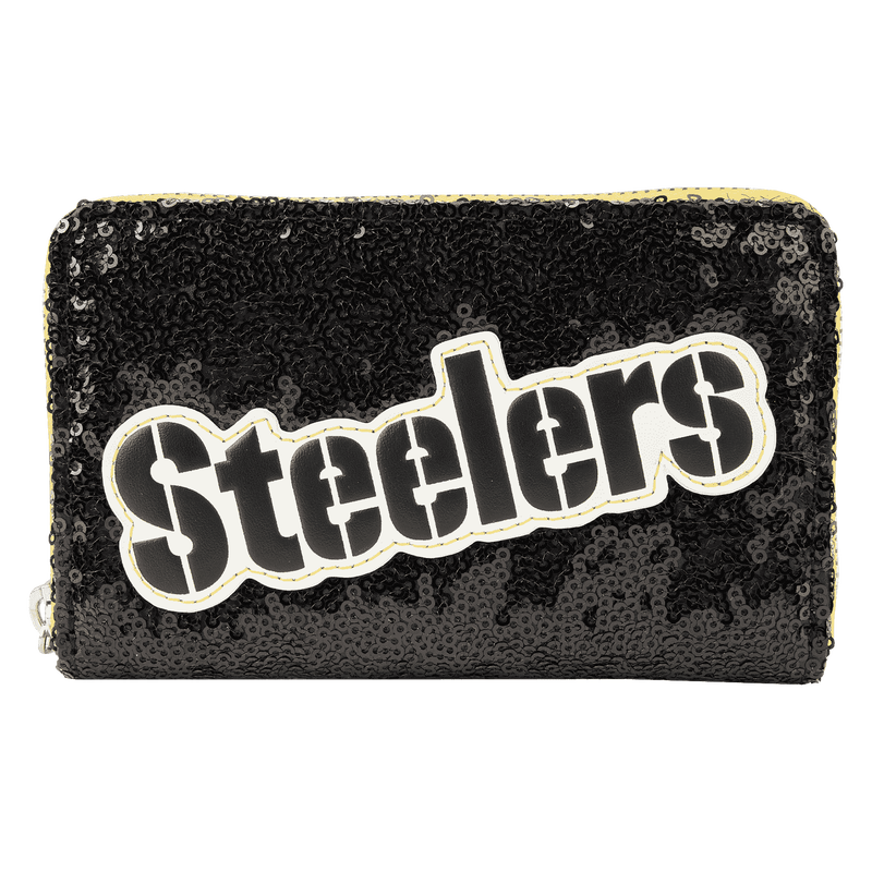 NFL Pittsburgh Steelers Sequin Zip Around Wallet, , hi-res view 1