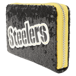 NFL Pittsburgh Steelers Sequin Zip Around Wallet, , hi-res view 2