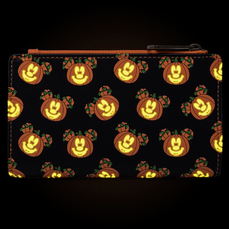 Disney Mickey-O-Lantern Glow in the Dark Flap Wallet, , hi-res view 2