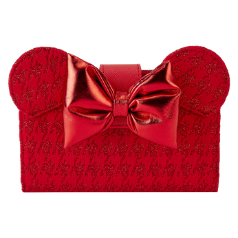 Minnie Mouse Exclusive Red Glitter Tonal Bifold Wallet, Image 1