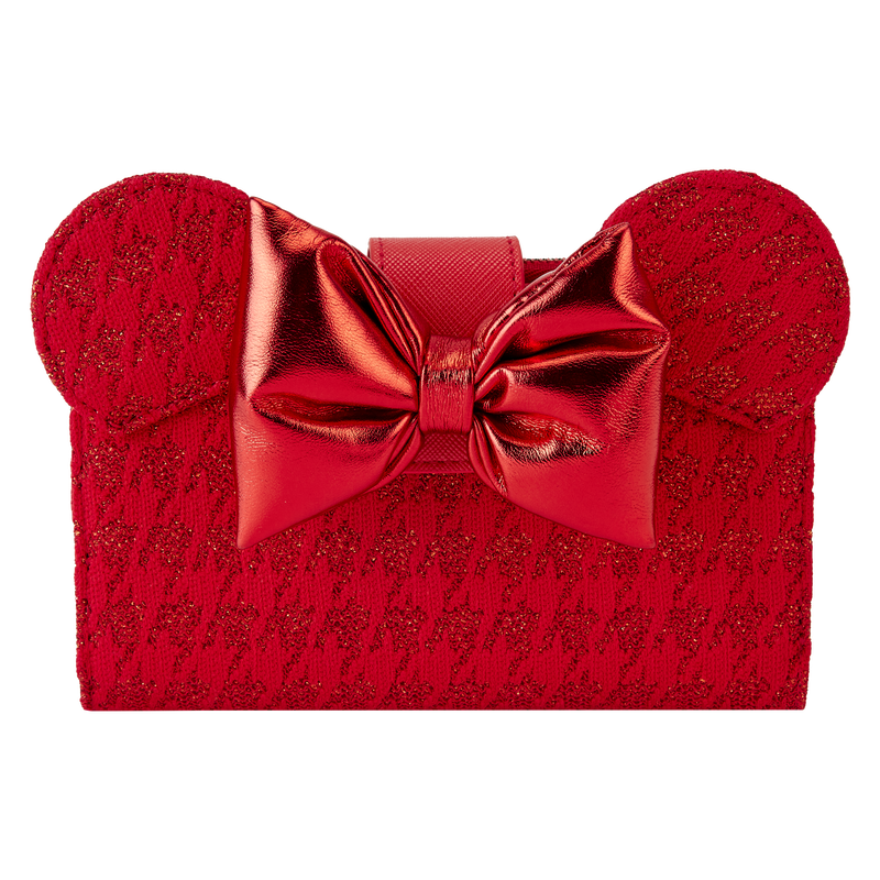 Minnie Mouse Exclusive Red Glitter Tonal Bifold Wallet, , hi-res view 1