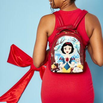 Snow White Classic Apple Quilted Velvet Mini Backpack, Image 2