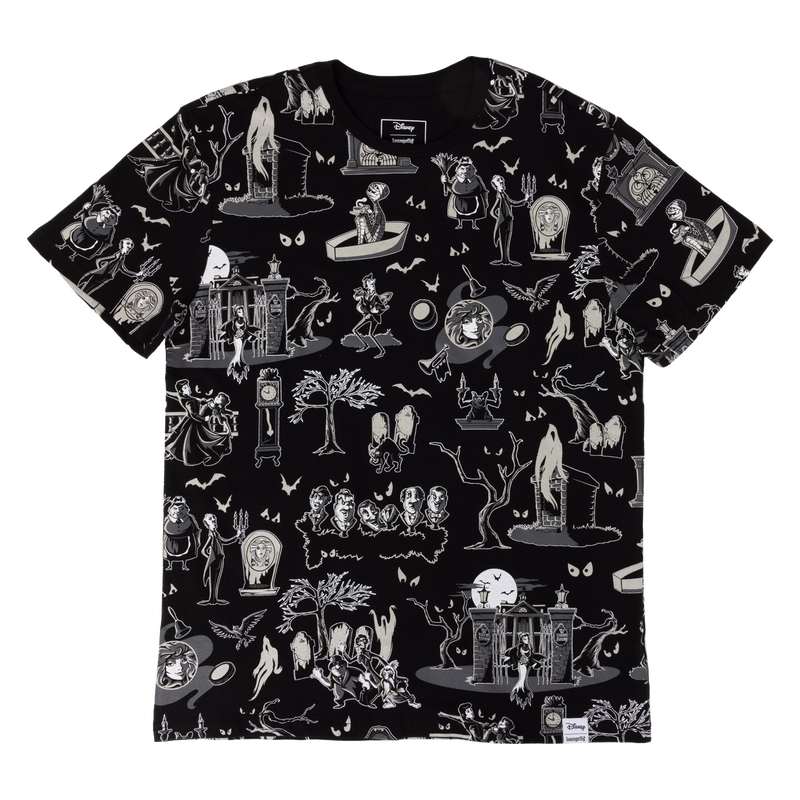 The Haunted Mansion All-Over Print Glow Unisex Tee | Loungefly The Haunted Mansion All-Over Print Glow Unisex Tee | Loungefly
