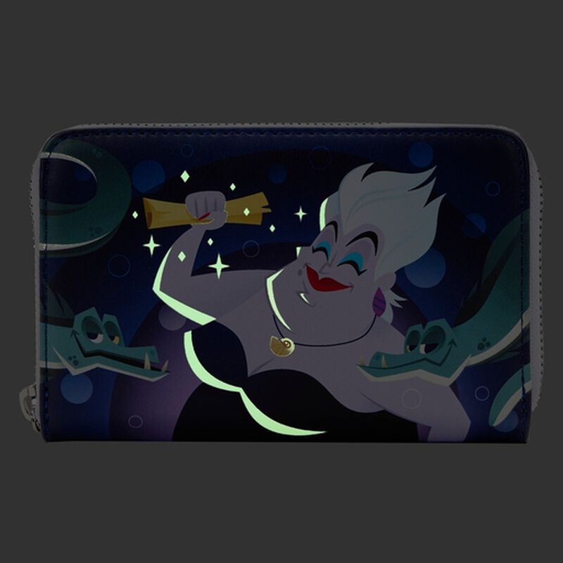 The Little Mermaid Ursula Lair Glow Zip Around Wallet, , hi-res image number 3