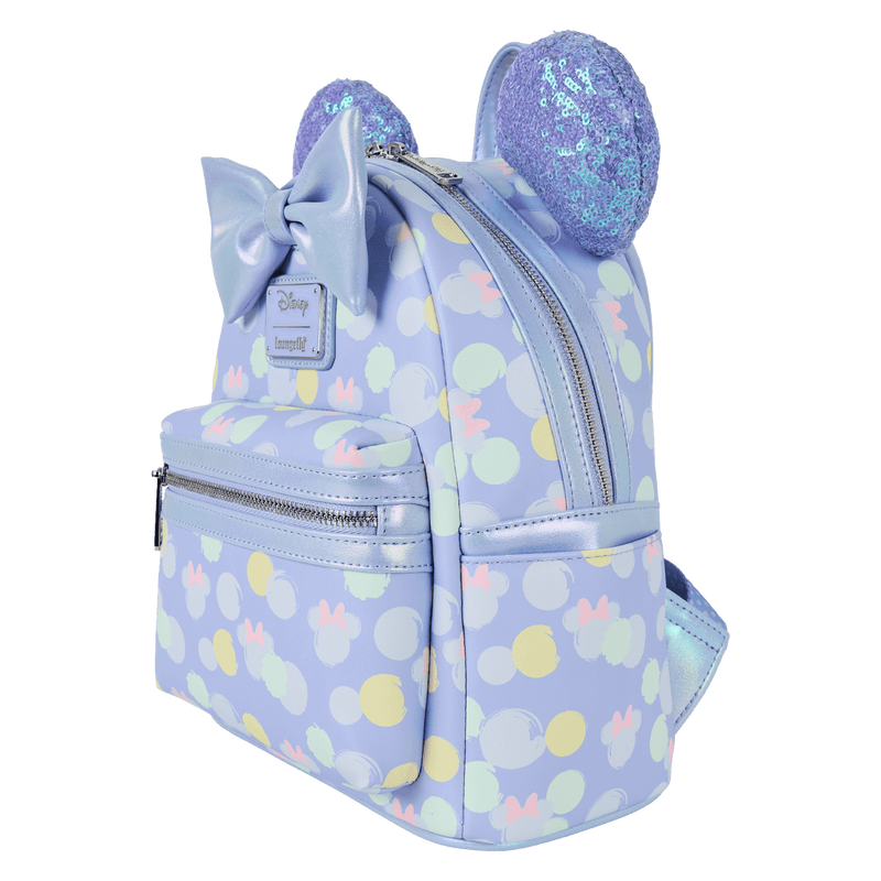 Minnie Mouse Exclusive Iridescent All-Over Print Sequin Ear Mini Backpack, , hi-res view 4
