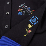 Coraline Floral Cat Collared Cardigan, , hi-res view 5