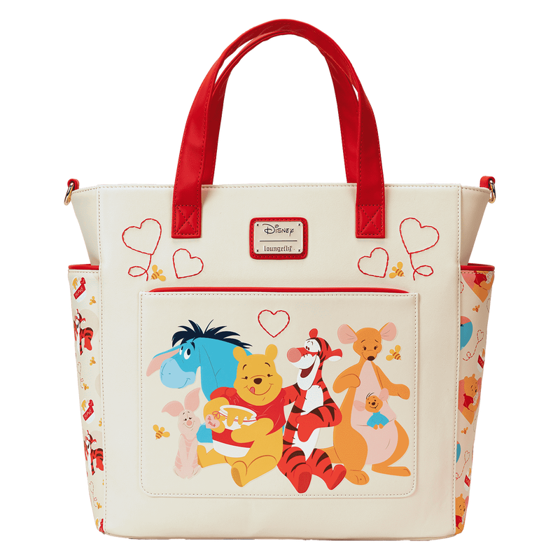 Winnie The Pooh & Friends Hearts Convertible Backpack & Tote Crossbody Bag, , hi-res view 1