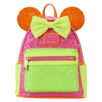 Minnie Mouse Exclusive Color Block Neon Sequin Mini Backpack, Image 1