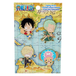 One Piece 25th Anniversary Chibi 4-Piece Pin Set, , hi-res view 1