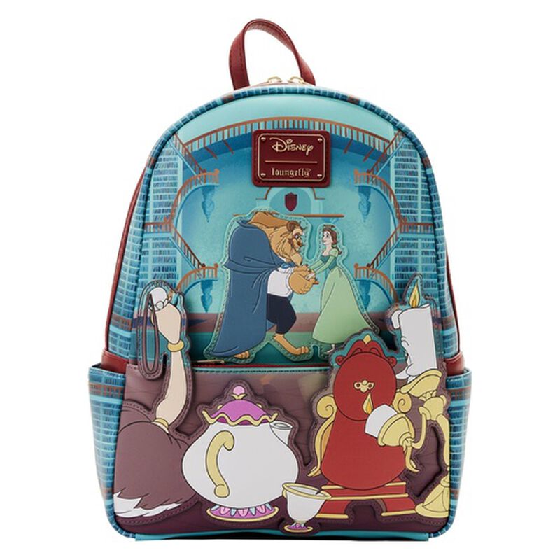 Beauty and the Beast Fireplace Scene Mini Backpack, , hi-res image number 1