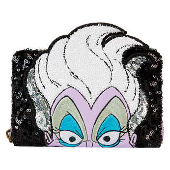 The Little Mermaid 35th Anniversary Exclusive Ursula Sequin Cosplay Zip Around Wallet, Image 1