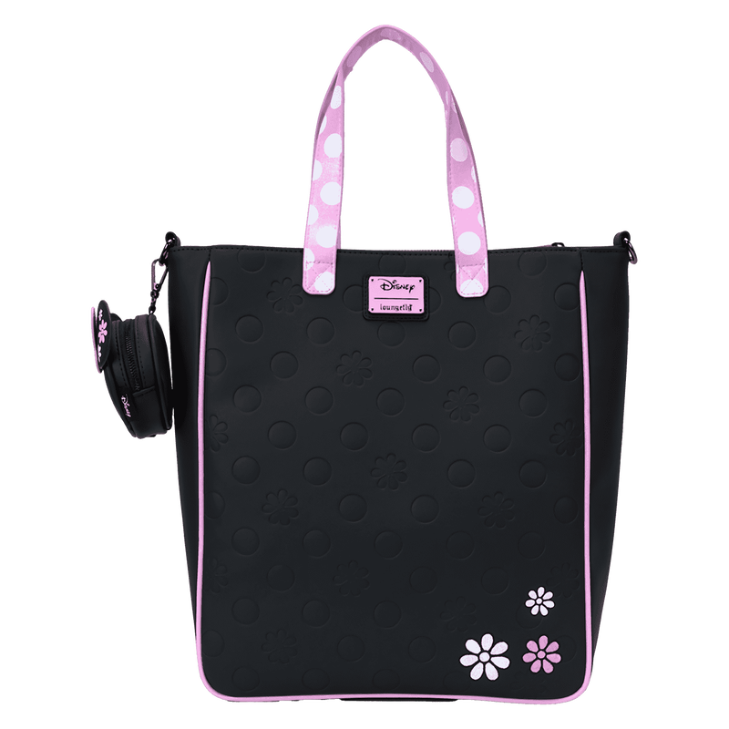 Minnie Mouse Floral Rock The Dots Tote Crossbody Bag With Coin Bag, , hi-res view 5