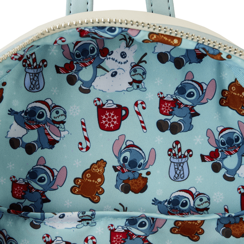 Stitch Holiday Snow Angel Glitter Mini Backpack, , hi-res view 10